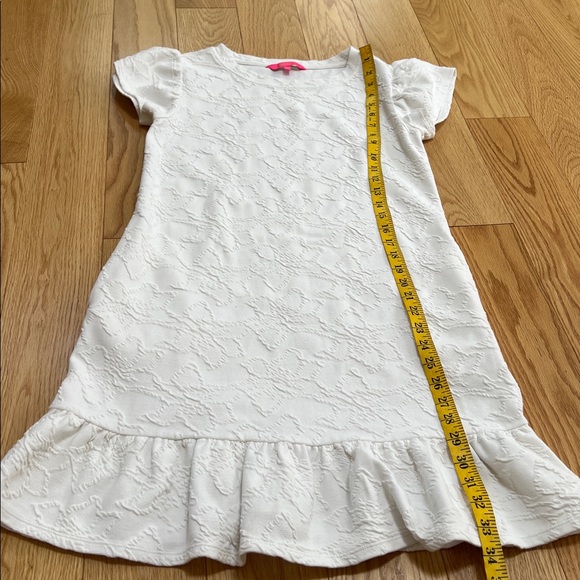 Lilly Pulitzer White Ruffle Hem jacquard Dress. - Picture 7 of 9